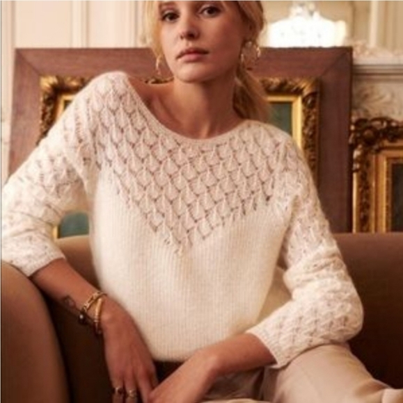 Sezane Sweaters - Sezane Hortensen jumper ecru XS